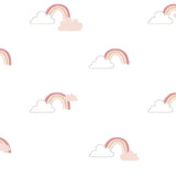 Noordwand behang mondo baby rainbows wit en roze