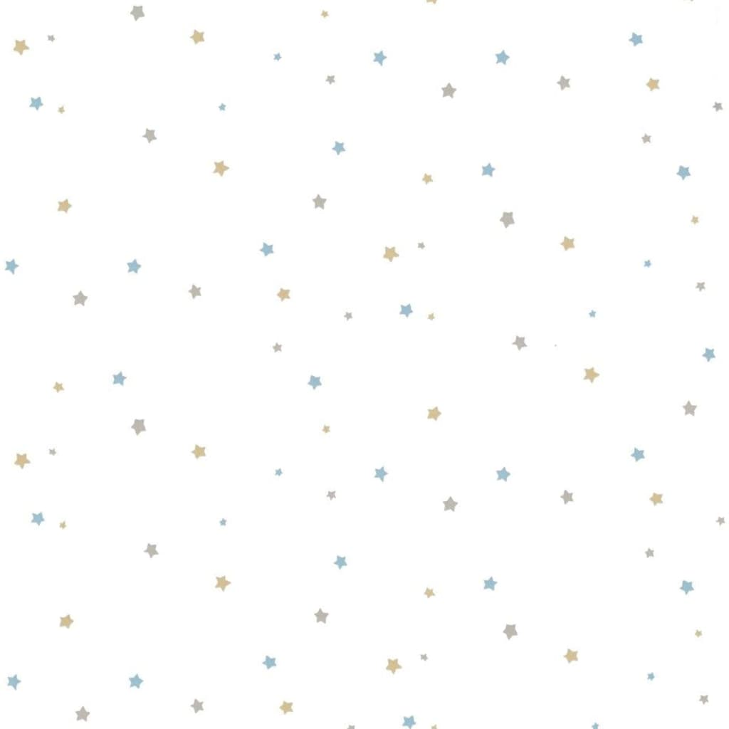 Noordwand behang mondo baby little stars blauw en wit