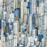 Noordwand behang friends coffee cities and skyline blauw