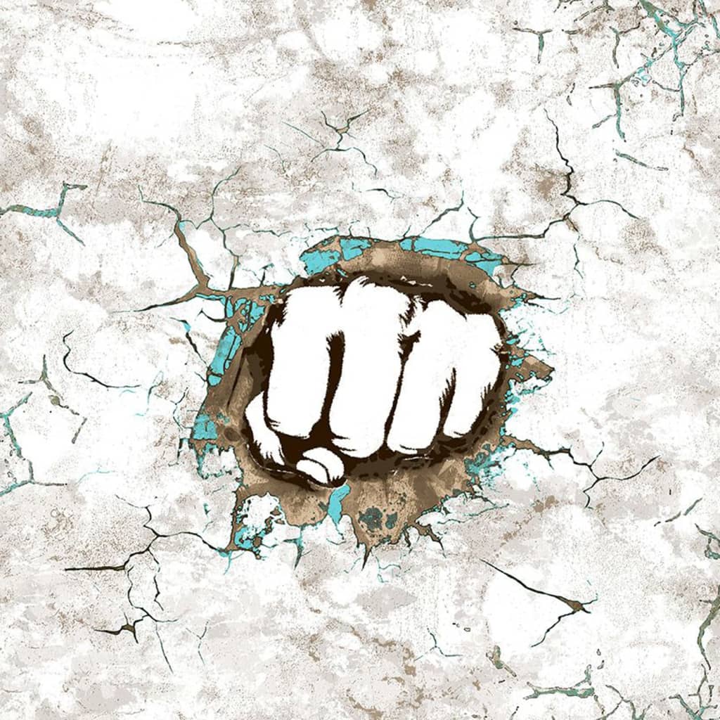 Noordwand behang friends coffee concrete boxing fist grijs en wit