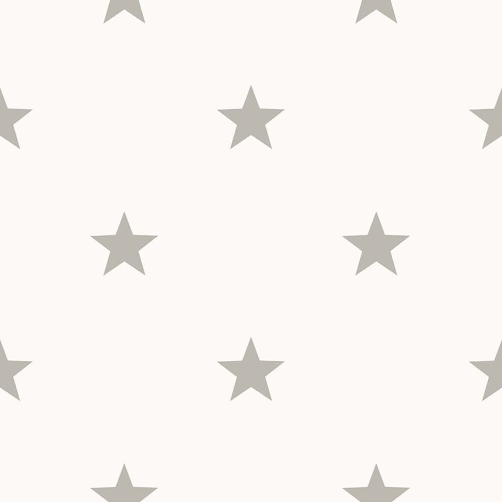 Noordwand behang friends coffee little stars lichtgrijs en wit