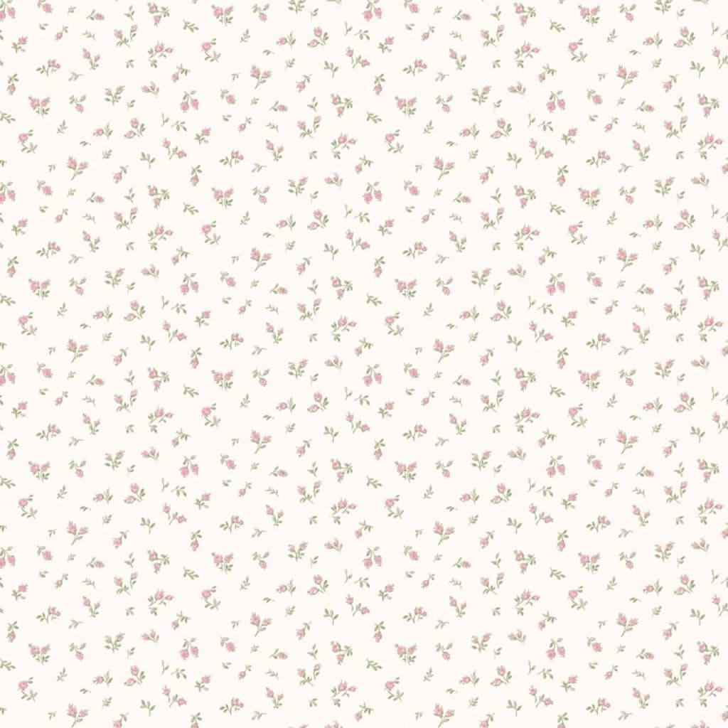 Noordwand noordwand behang blooming garden 6 little roses wit en roze