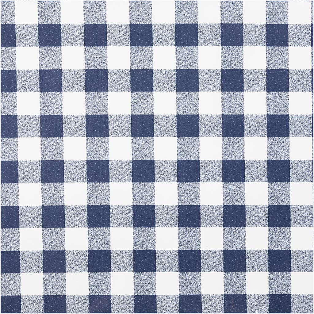 Wasdoek, ruit, b: 140 cm, blauw, wit, 20 m 1 rol