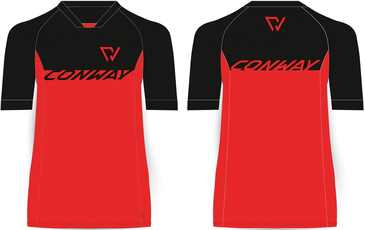 Conway shirt met korte mouwen trail jersey ss trail jersey ss size s black red