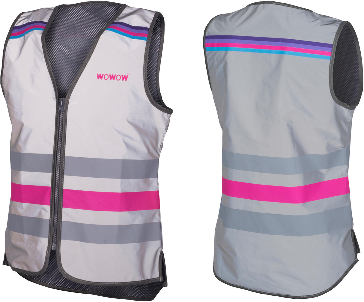 Wowow reflecterende veiligheidsvest lucy jacket fr refl.vest lucy jac. fr s silver pink