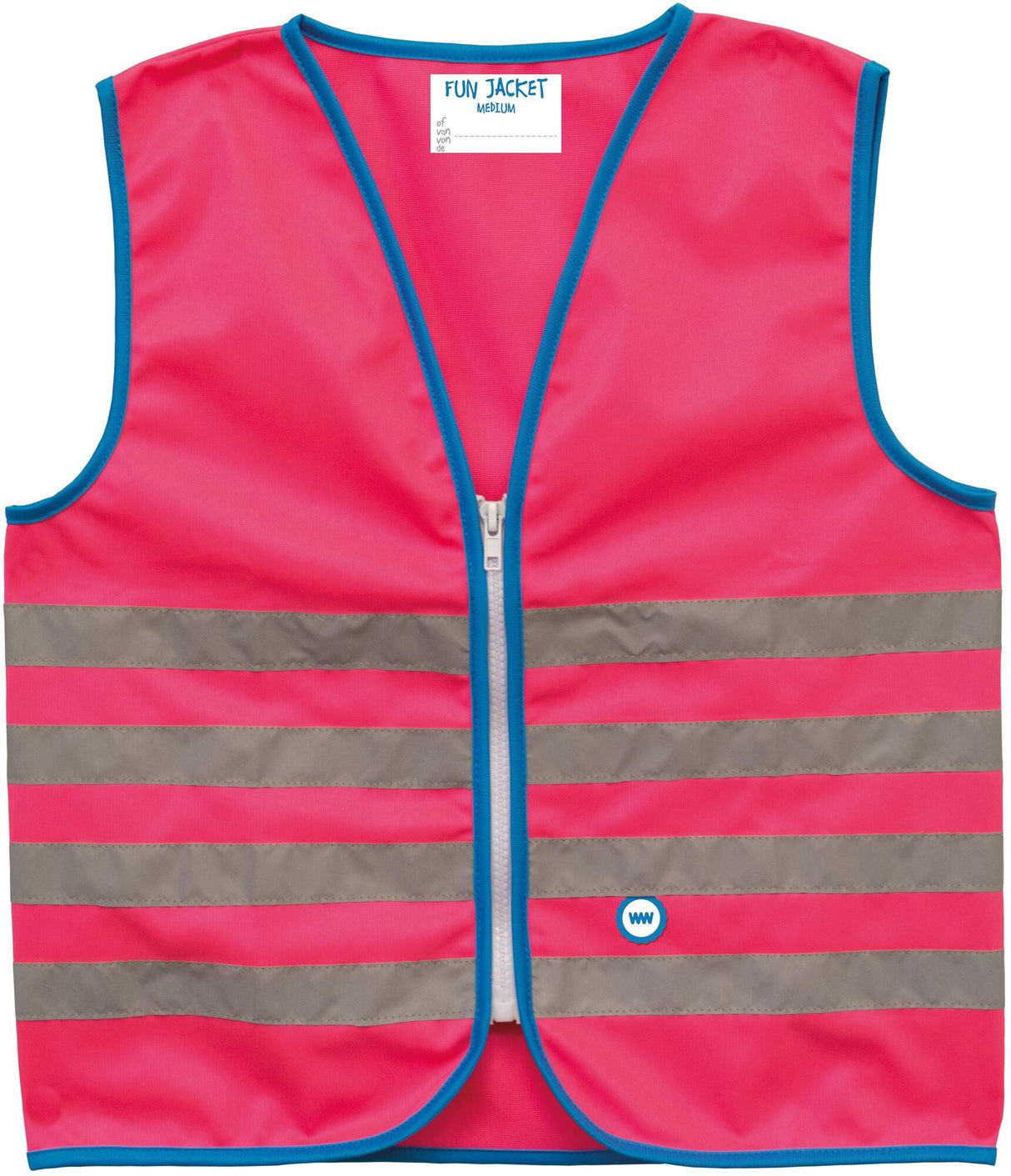 Wowow reflecterend kindervest fun jacket ref.kids vest fun jacket m pink