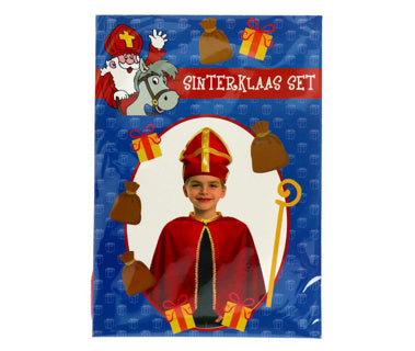 Verkleedset sinterklaas cape met mijter 1 maat