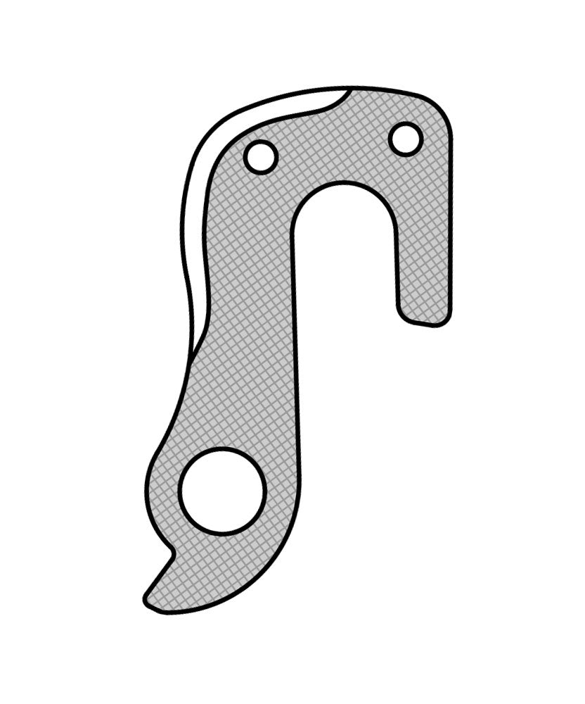 derailleurhanger GH-165 59,2 mm zilver