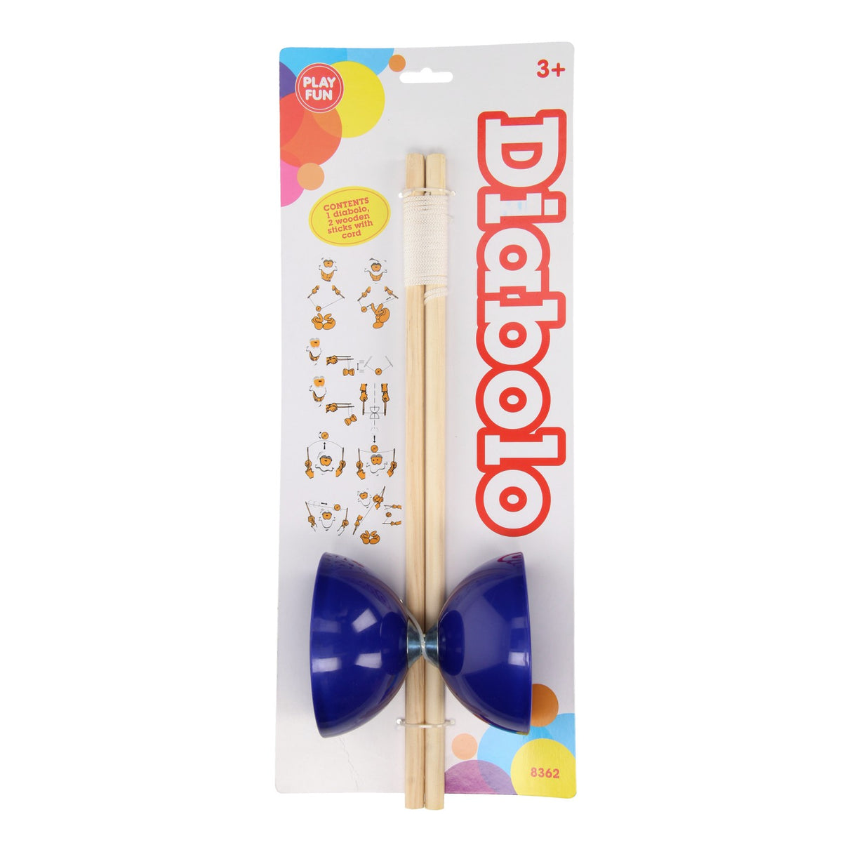 Playfun diabolo met houten stokken