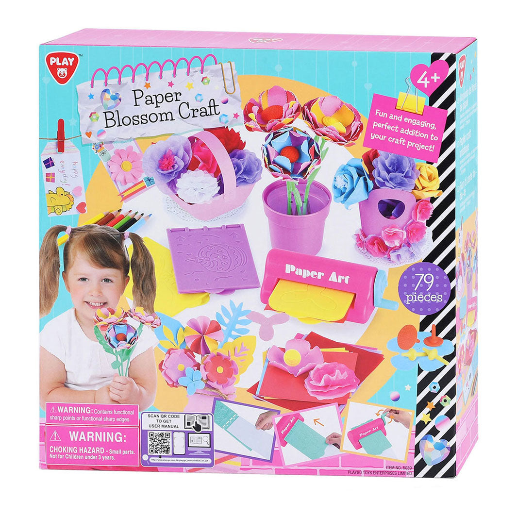 Play papier bloemen maken knutselset, 79dlg.