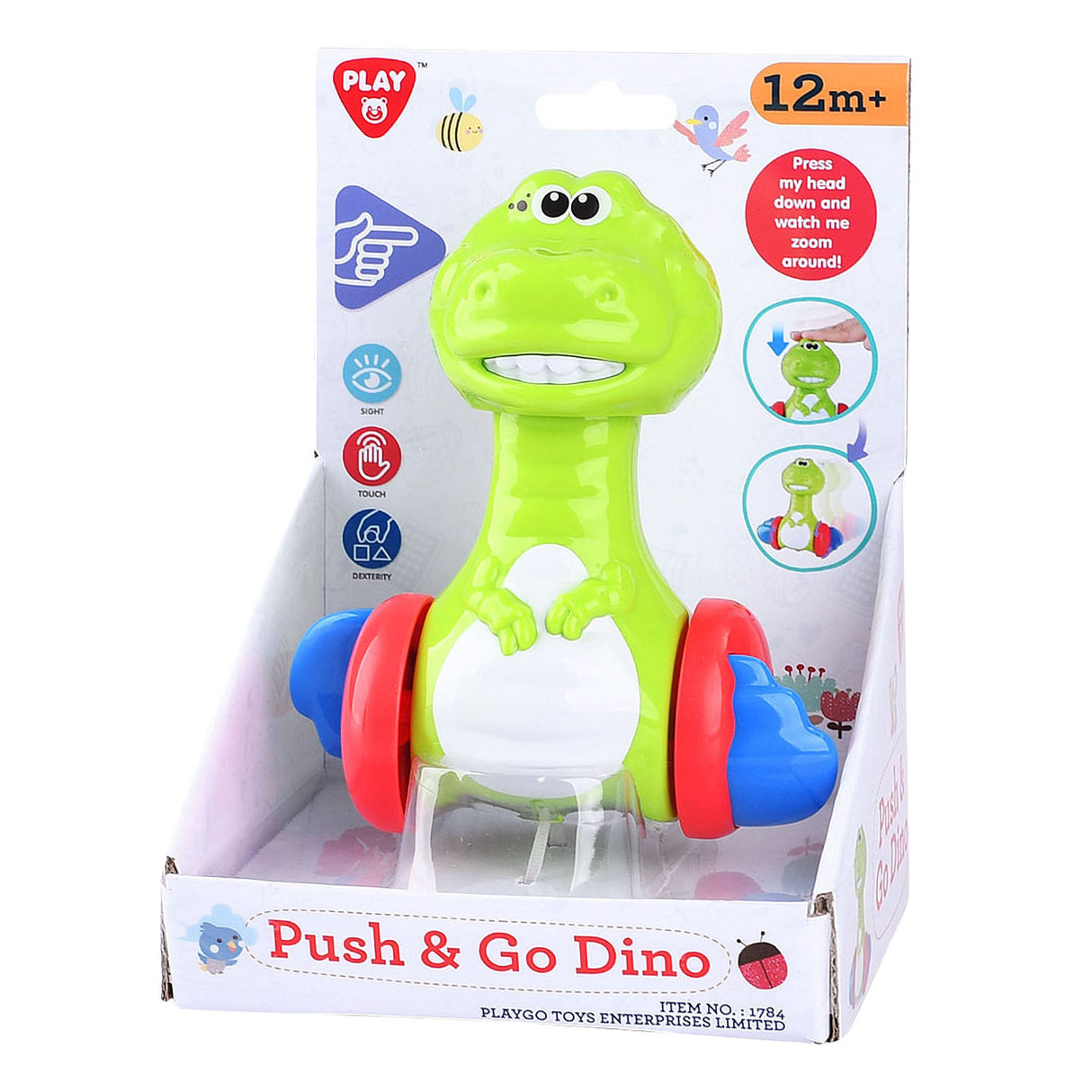Play druk en gaan dino speelfiguur