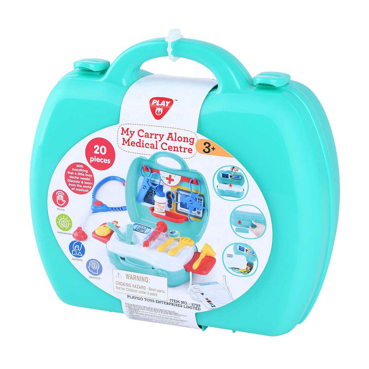 Play dokterskoffer met accessoires, 20dlg.