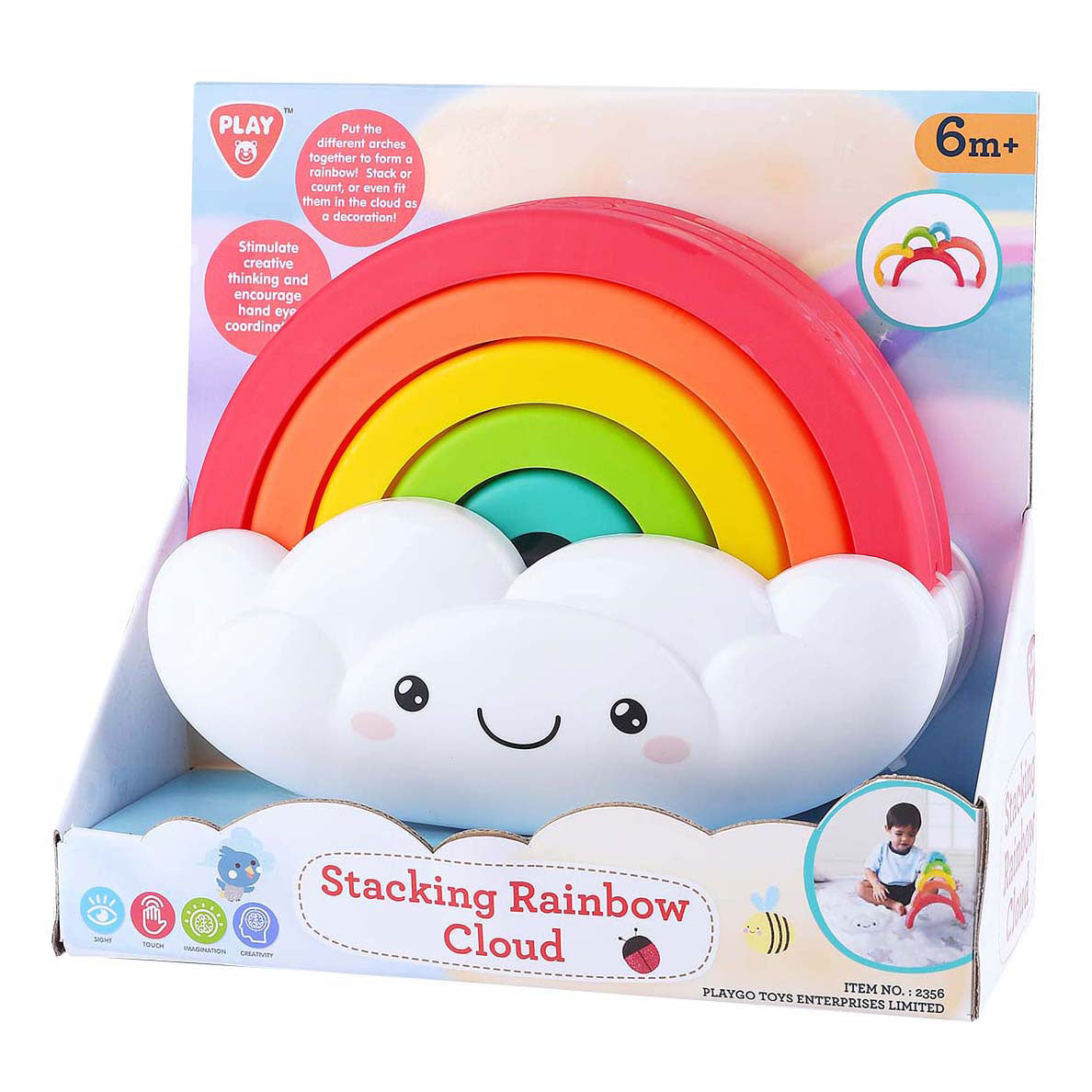 Play regenboog stapeltoren, 6dlg.