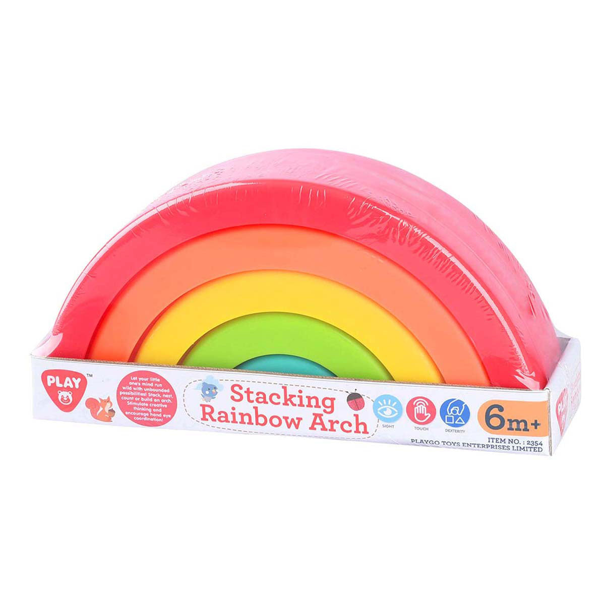 Play stapel regenboog kleur, 5dlg.
