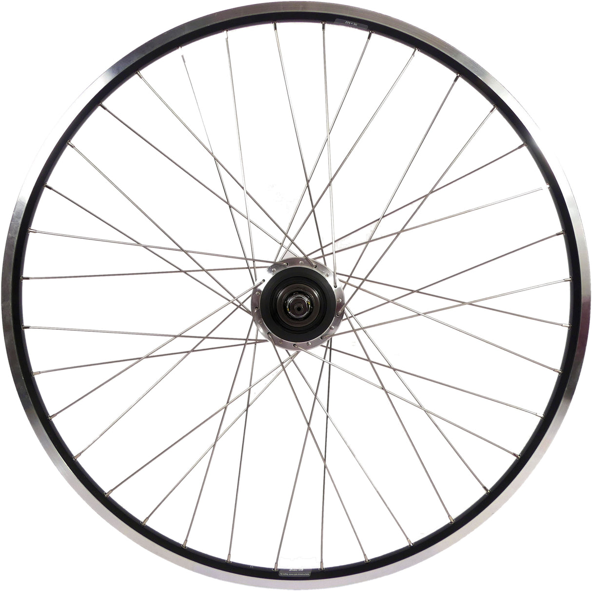 Shimano achterwiel 28 622 x 19c met nexus 7 naaf voor rollerbrake - zwarte geslepen velg met RVS spaken