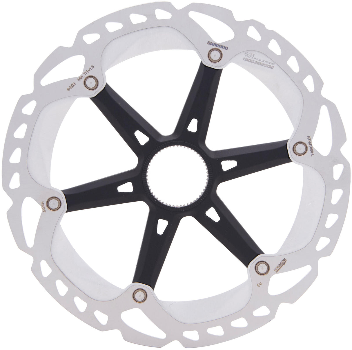 Shimano remschijf deore xt rt-mt800 . rotor shim. xt 203mm cl rt-mt800 ice int