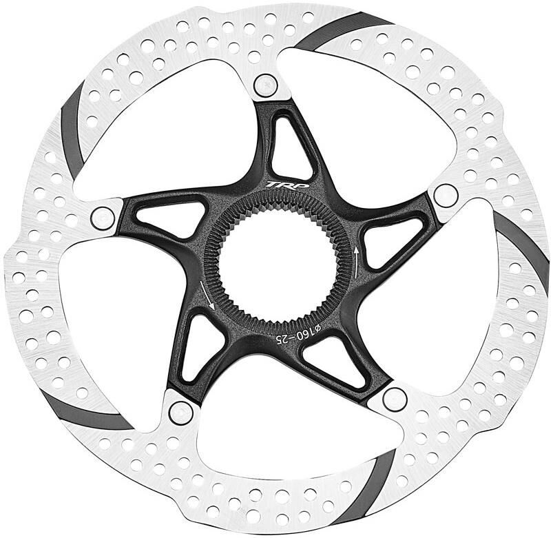 Tektro trp schijfrem rotor tr160-25 ø160mm, centerlock, zlv zw