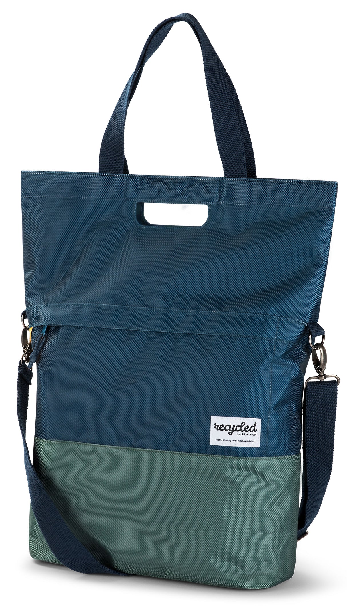 Urban Proof fietsshopper blauw-groen 20L
