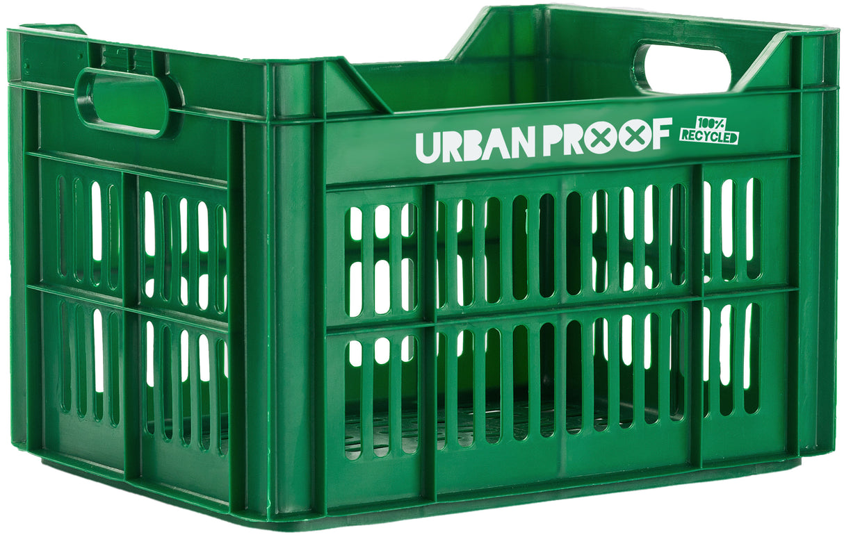 fietskrat Recycled 30 liter polypropyleen donkergroen