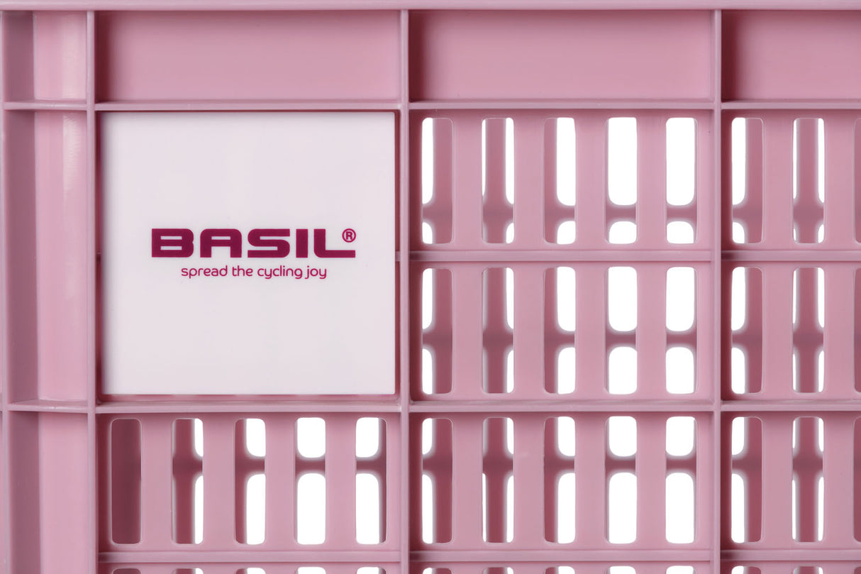 Basil fietskrat S - klein - 17.5 liter - roze