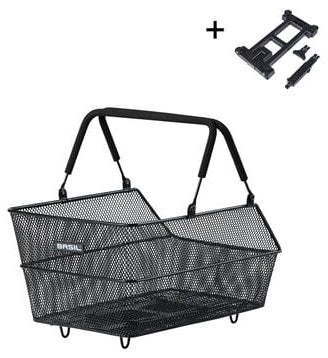Basil fietsmand cento s met mik bevestiging 7 liter 31 x 21 x 11 cm - zwart