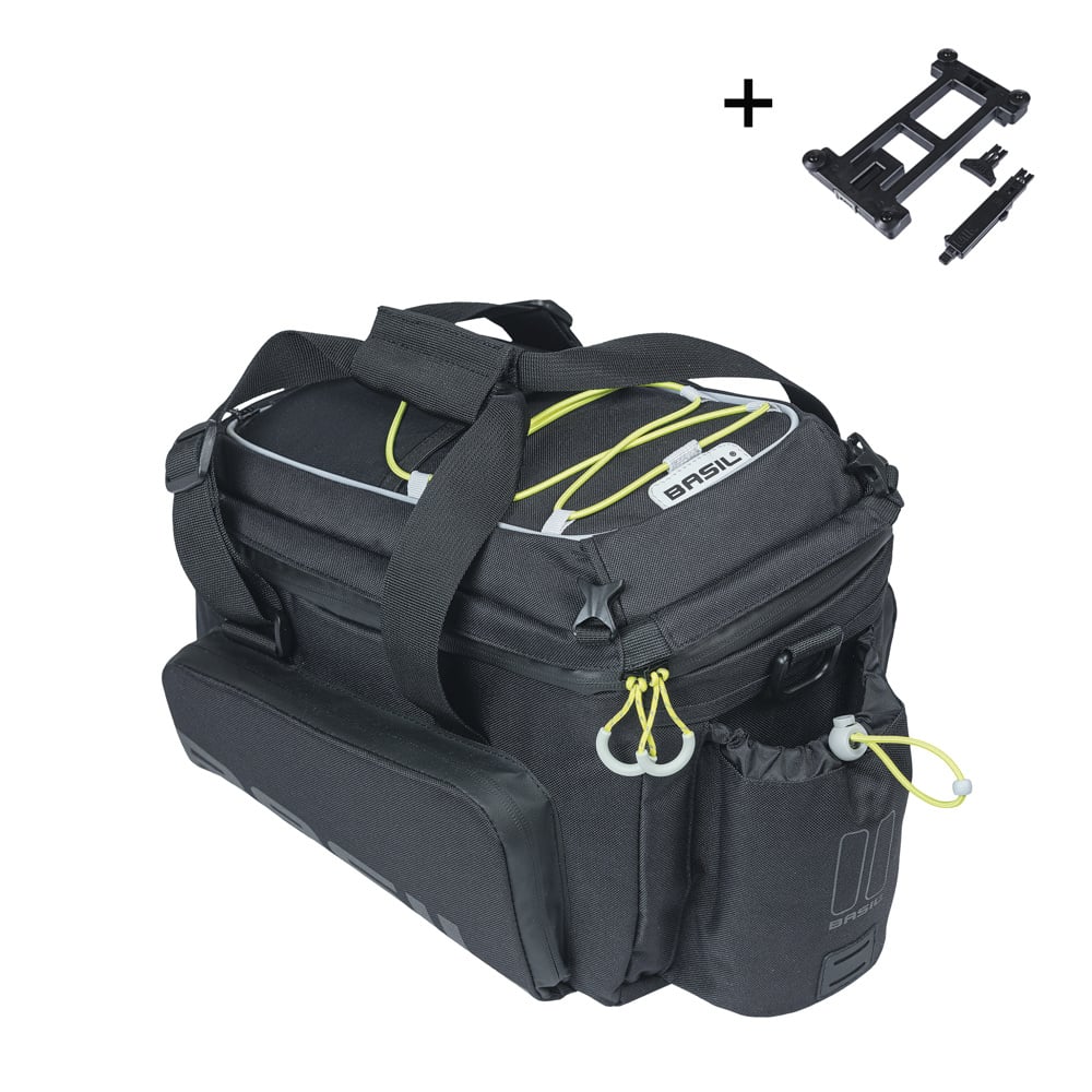 Basil bagagedragertas miles xl pro mik 9-36 liter 33 x 19 x 19 cm - zwart