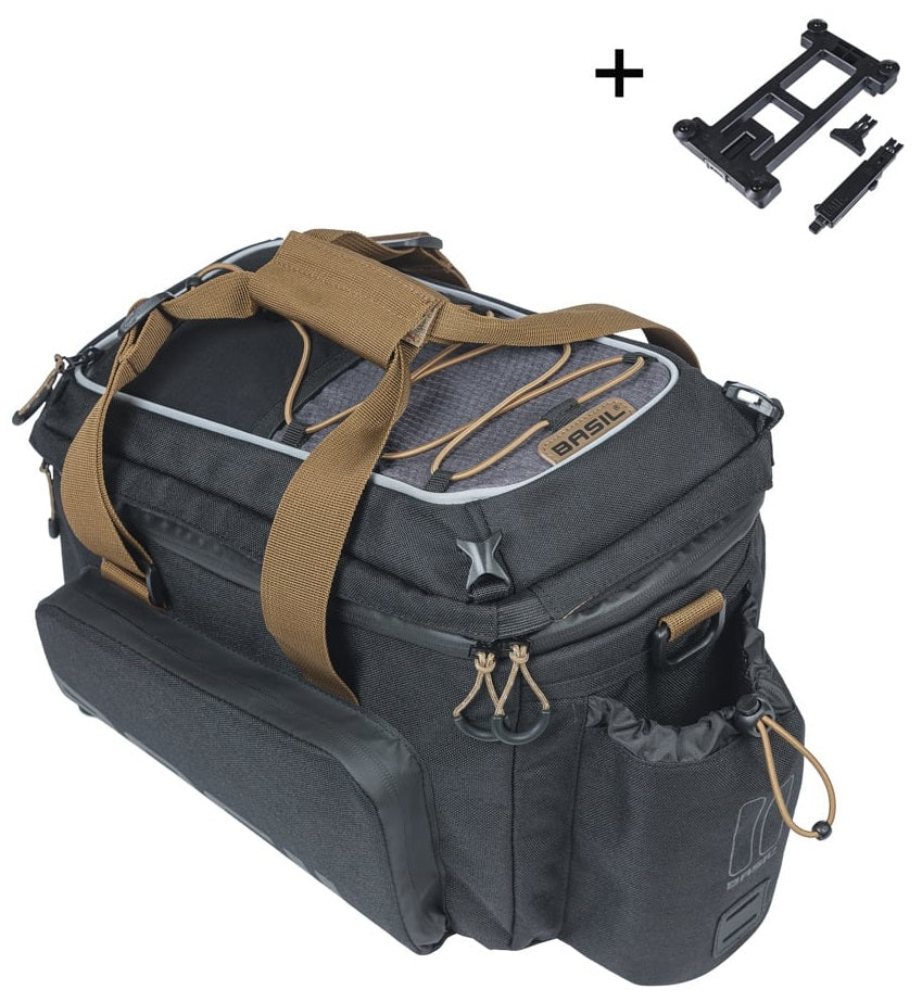 Basil bagagedragertas miles xl pro mik 9-36l zwart grijs