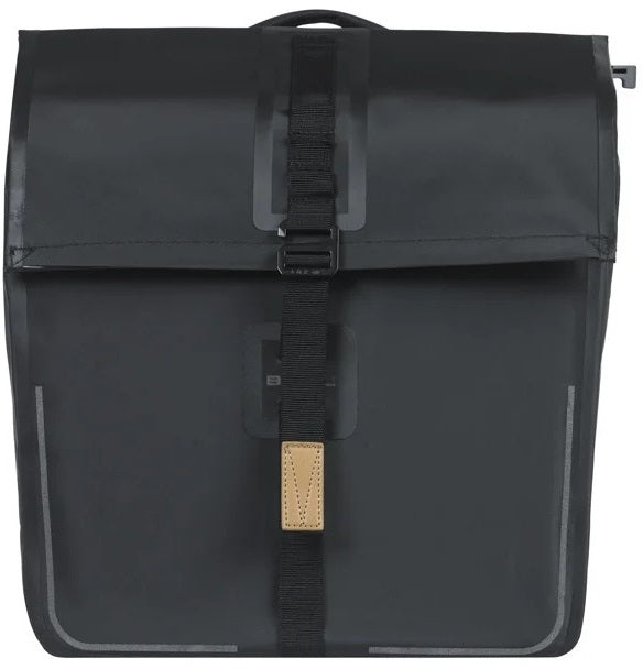 Basil tas urban dry mik 2.0 dubbel matzwart | 50l
