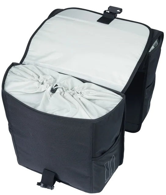 Basil tas go mik dubbel zwart | 32l