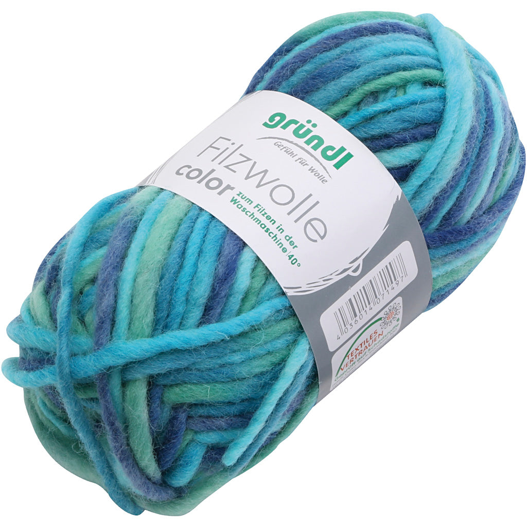 Wolgaren, turquoiseblauw, 50 gr 1 bol