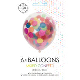 Confetti Ballonnen Papieren Confetti Mix 30cm, 6st.