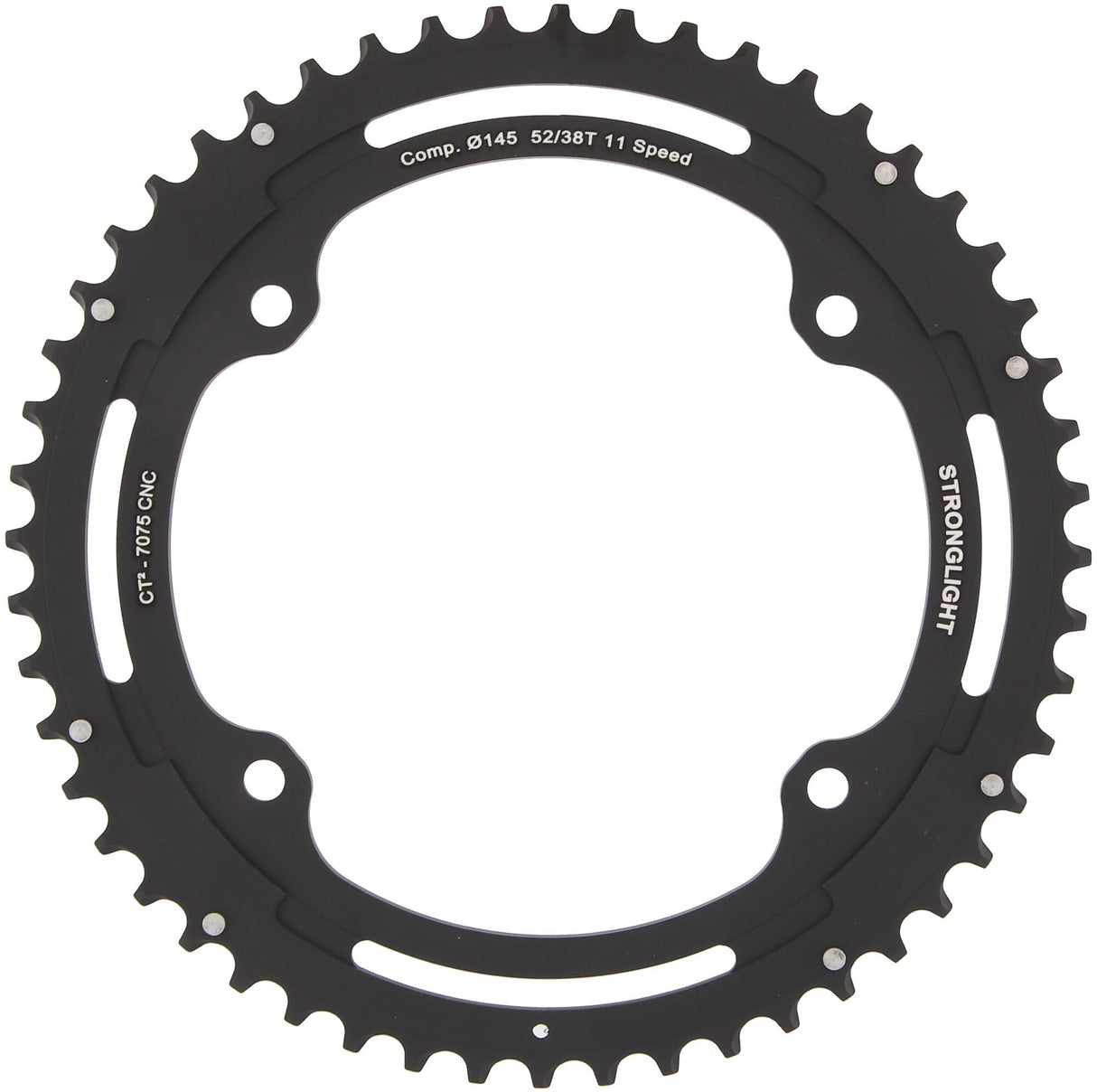 Stronglight kettingblad "ct2" mod. 17 chain ring strongl. ct2 52t outer cer.-tefl.coat.