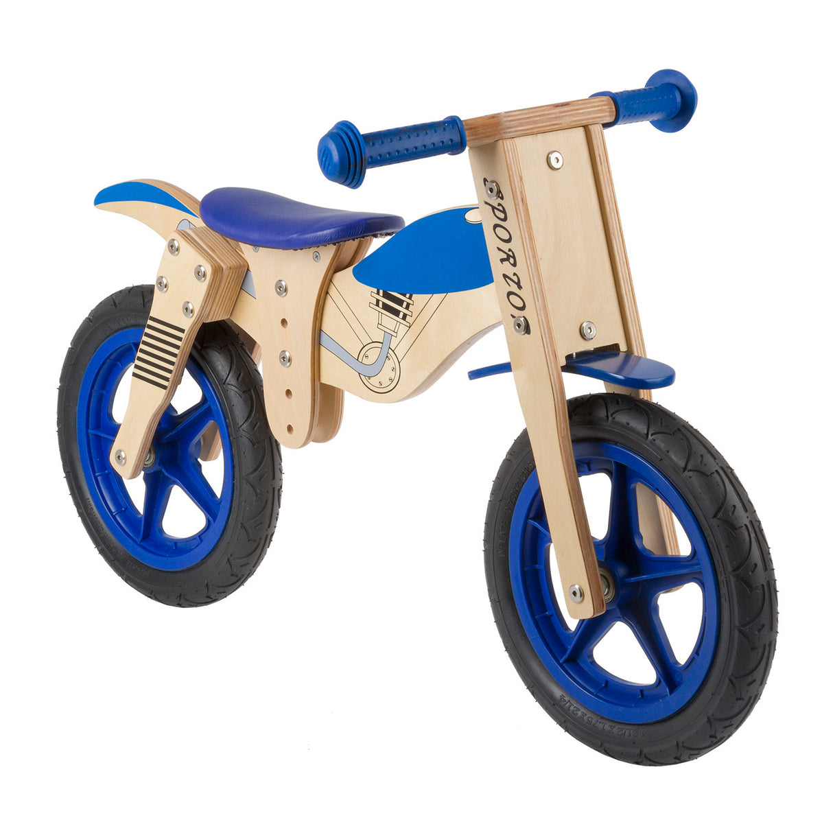 Loopfiets hout Motor