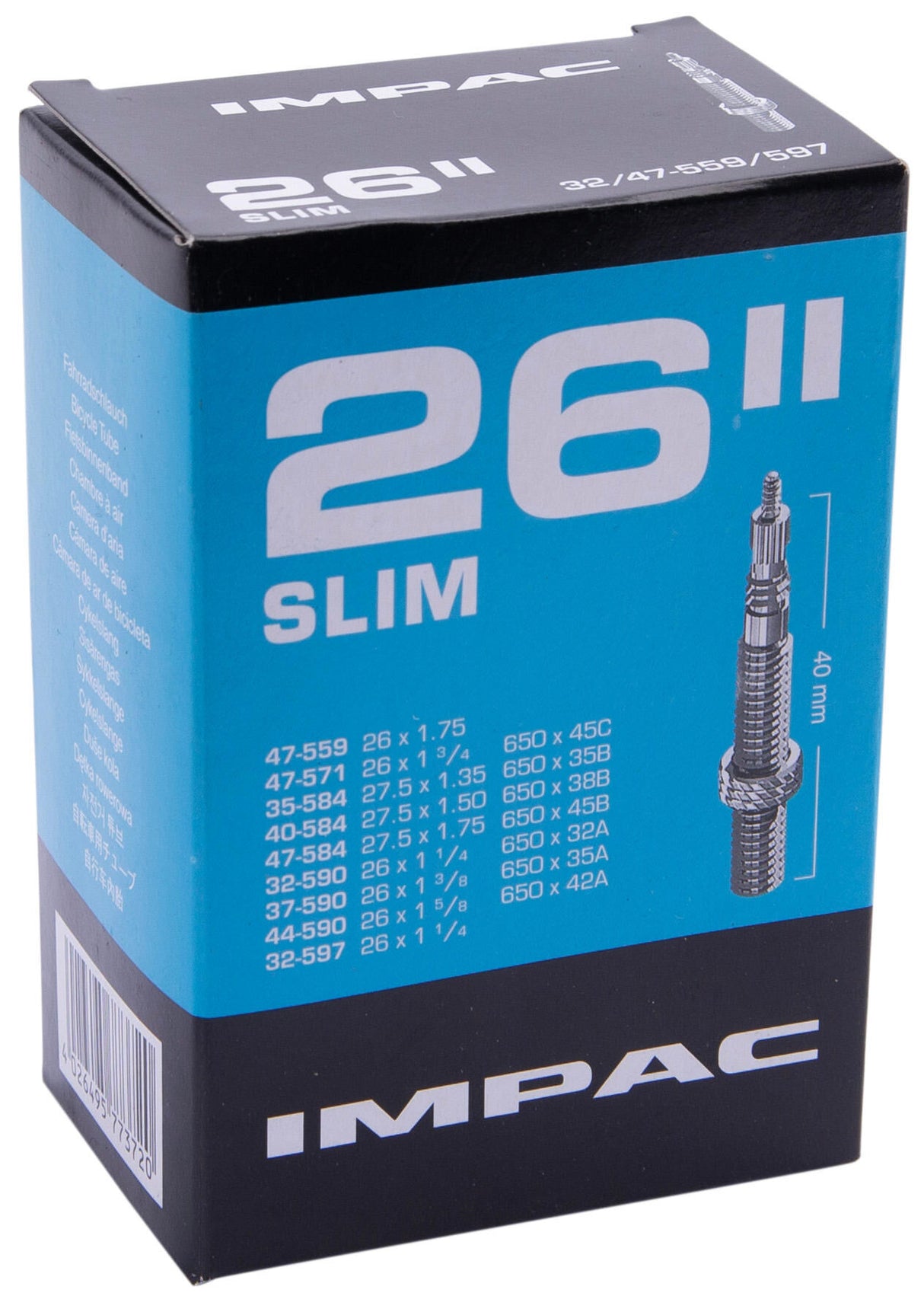Imp ( schwalbe ) binnenband sv12 26 inch (32 47-597) 40mm
