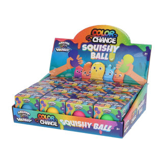 Amazing cool fidget squishy color change bal 6,5 cm assorti