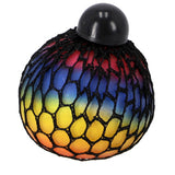 Fidget squeeze bal regenboog mesh 6 cm
