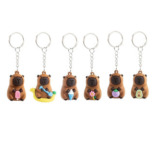 Overige merken sleutelhanger 3d capybara assorti
