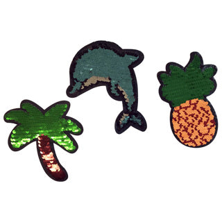 Sticker sequin groot assorti