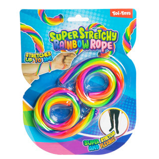 Toi-toys fun super rekbaar touw regenboog, 2st.