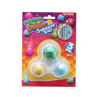 Toi-Toys Raamkruiper Knijpballen Glitter, 3st.