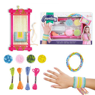Toi-toys weefgetouw set met garen en kralen