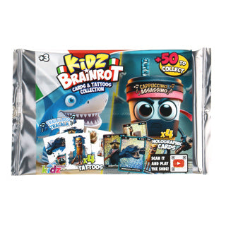 Kidz brainrot holografische kaarten + tatoeages