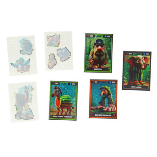 Kidz brainrot holografische kaarten + tatoeages