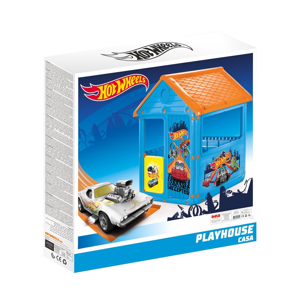 Dolu hot wheels speelhuis 125x100x104 cm blauw oranje