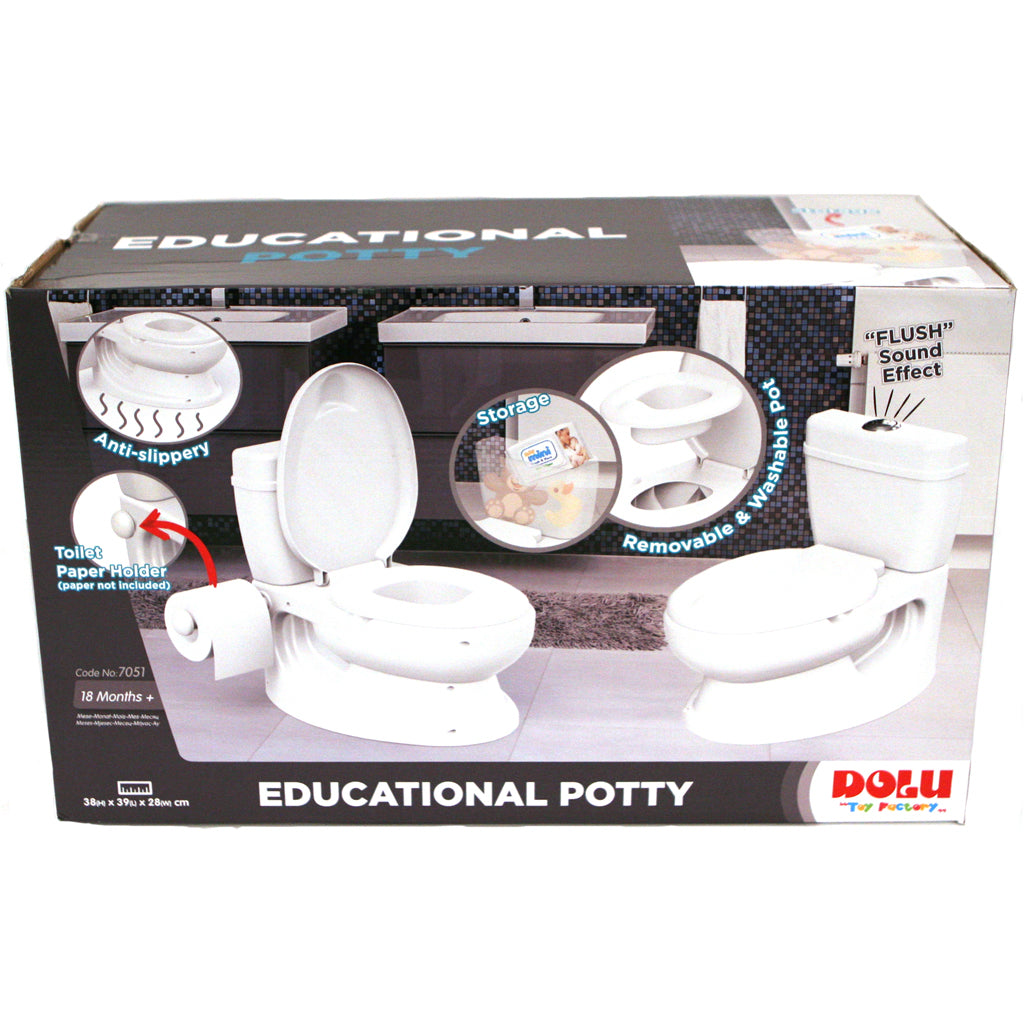 Dolu educatief kinder toilet met geluid wit