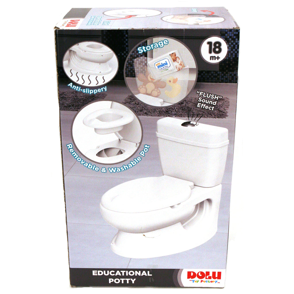 Dolu educatief kinder toilet met geluid wit