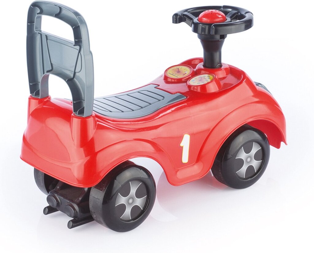 Dolu sit ride rood zwart loopauto