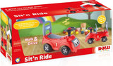 Dolu sit ride rood zwart loopauto