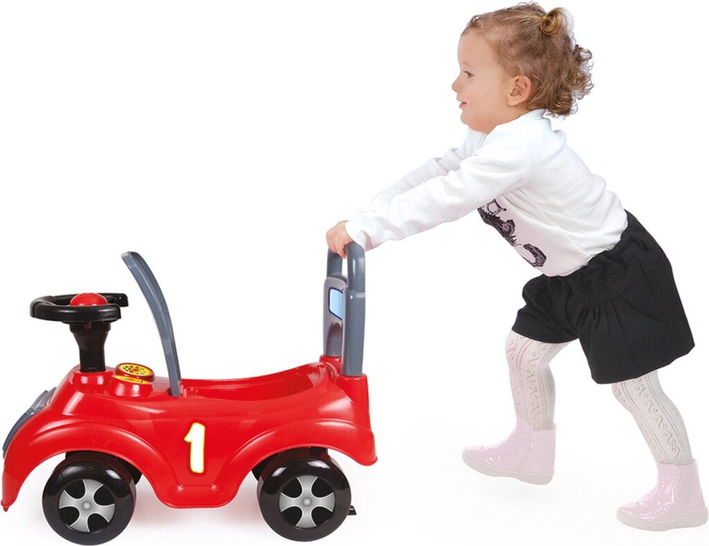 Dolu sit ride rood zwart loopauto