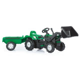 Dolu pedaal trekker graafmachine + aanhanger groen
